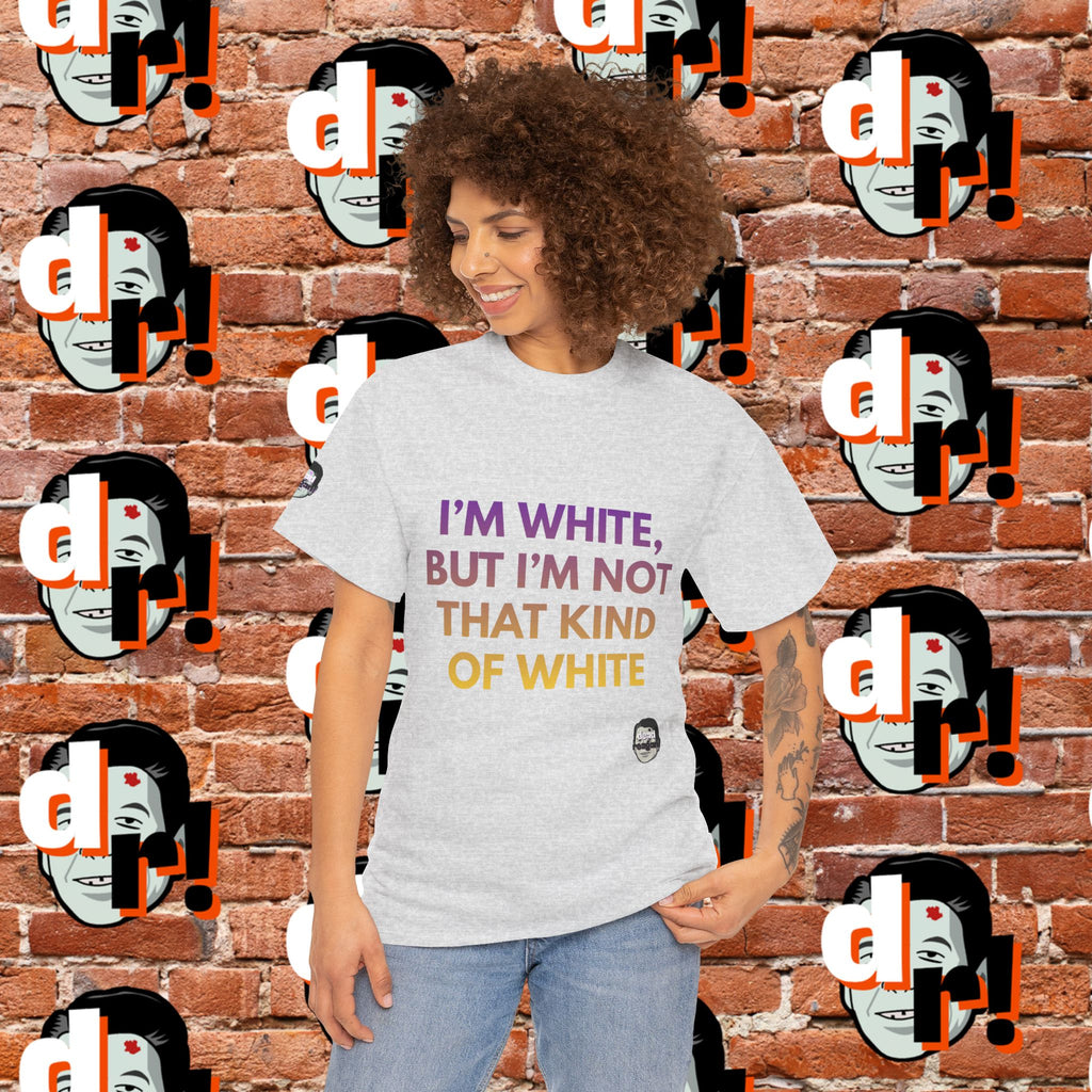 I’m White But… (Purple/Yellow Gradient Letter) Unisex Heavy Cotton Tee