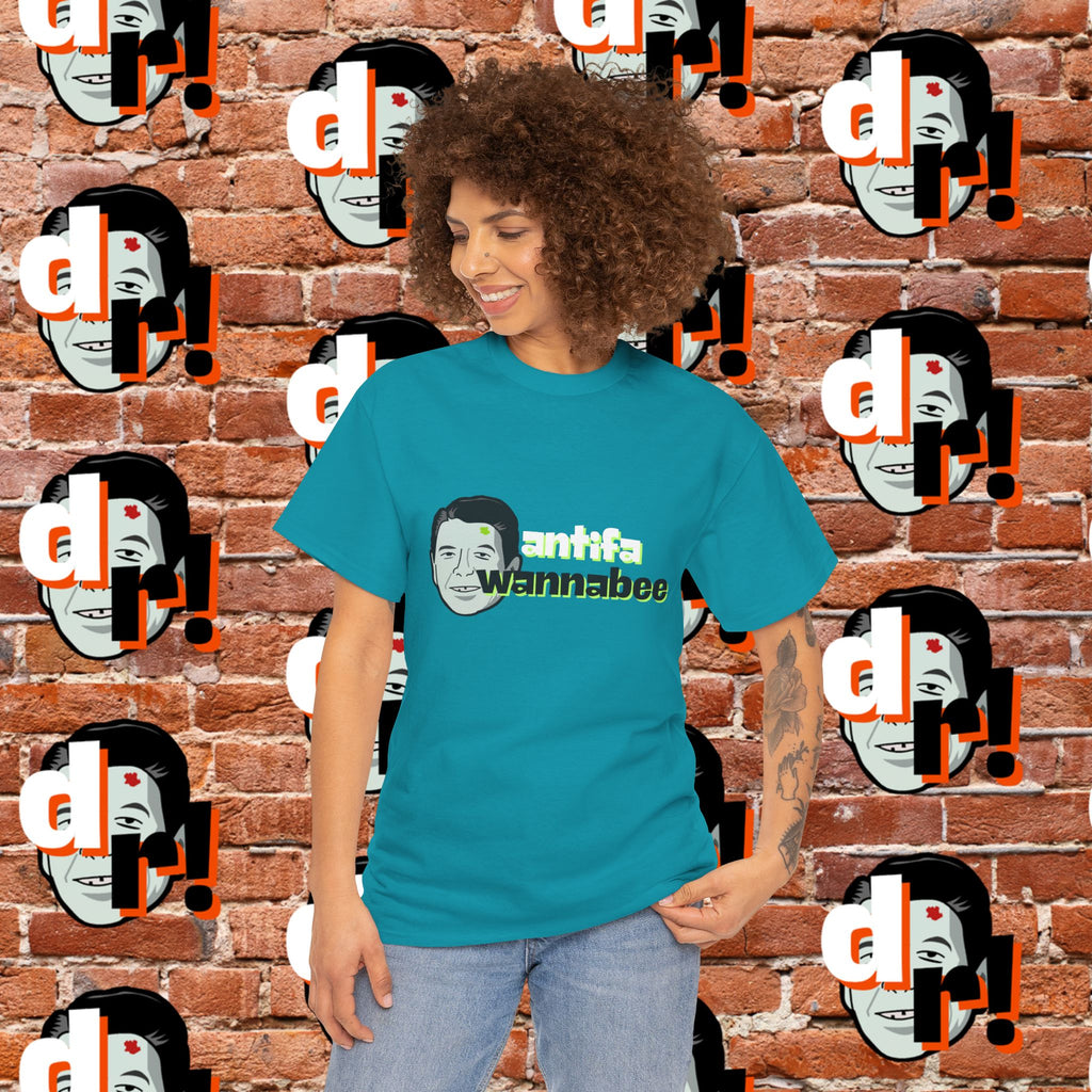 Antifa Wannabe (Lime) Unisex Heavy Cotton Tee