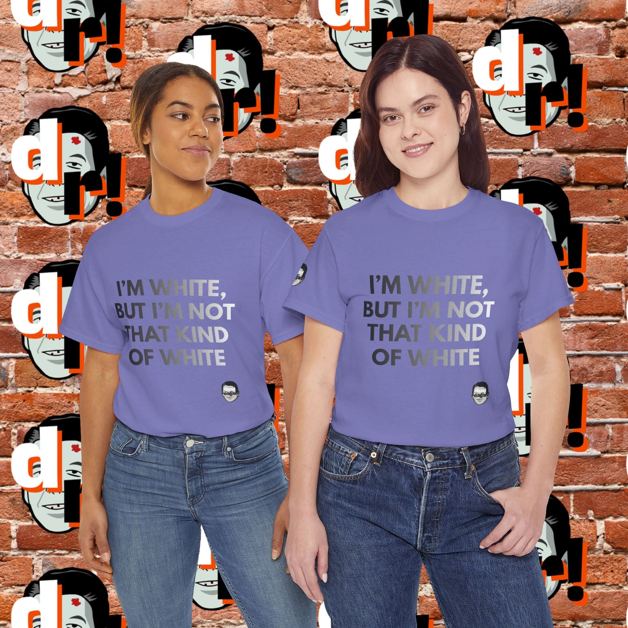 I’m White Buy… (B/W Gradient Letter) Unisex Heavy Cotton Tee