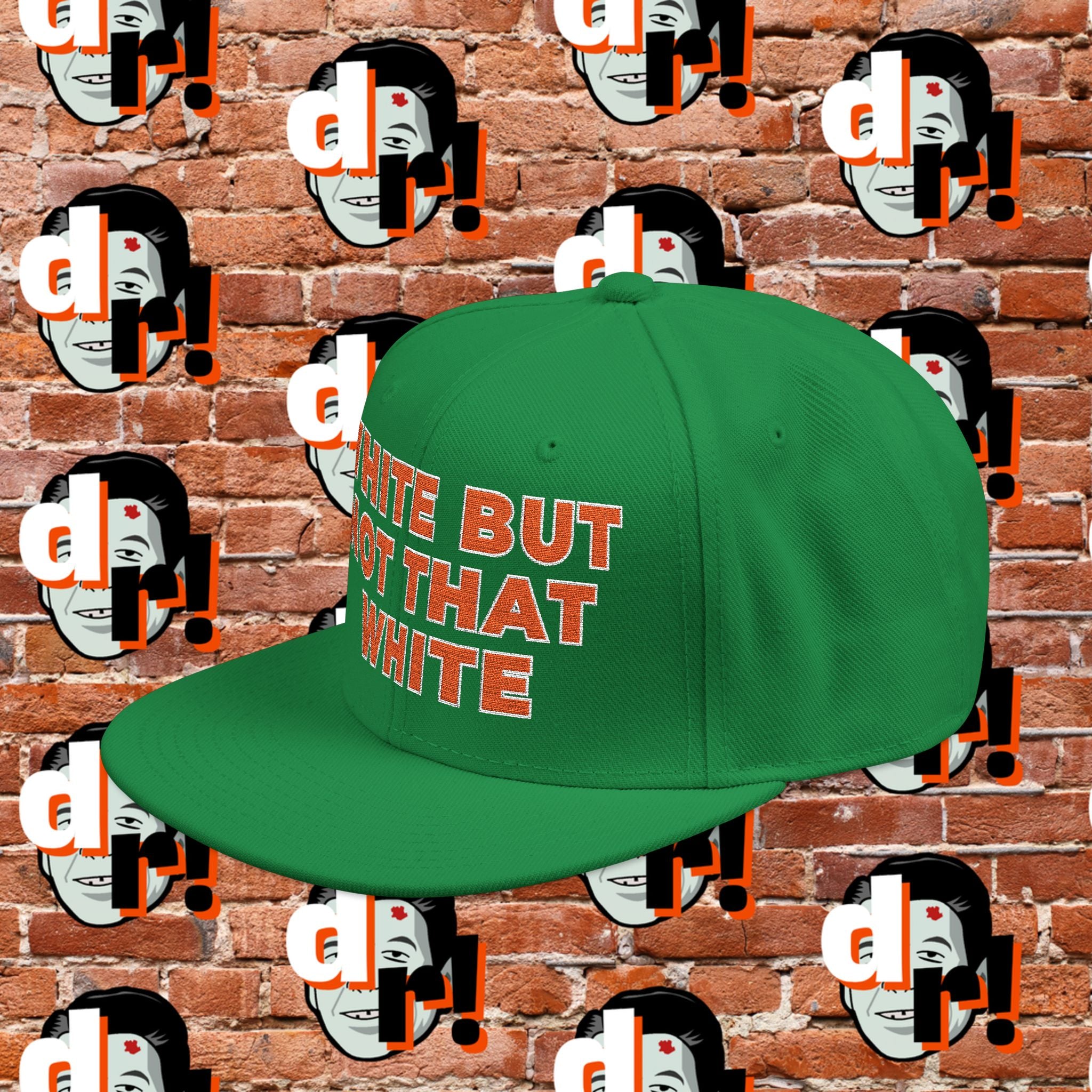 White But Not That White (Orange Letter w/o) Snapback