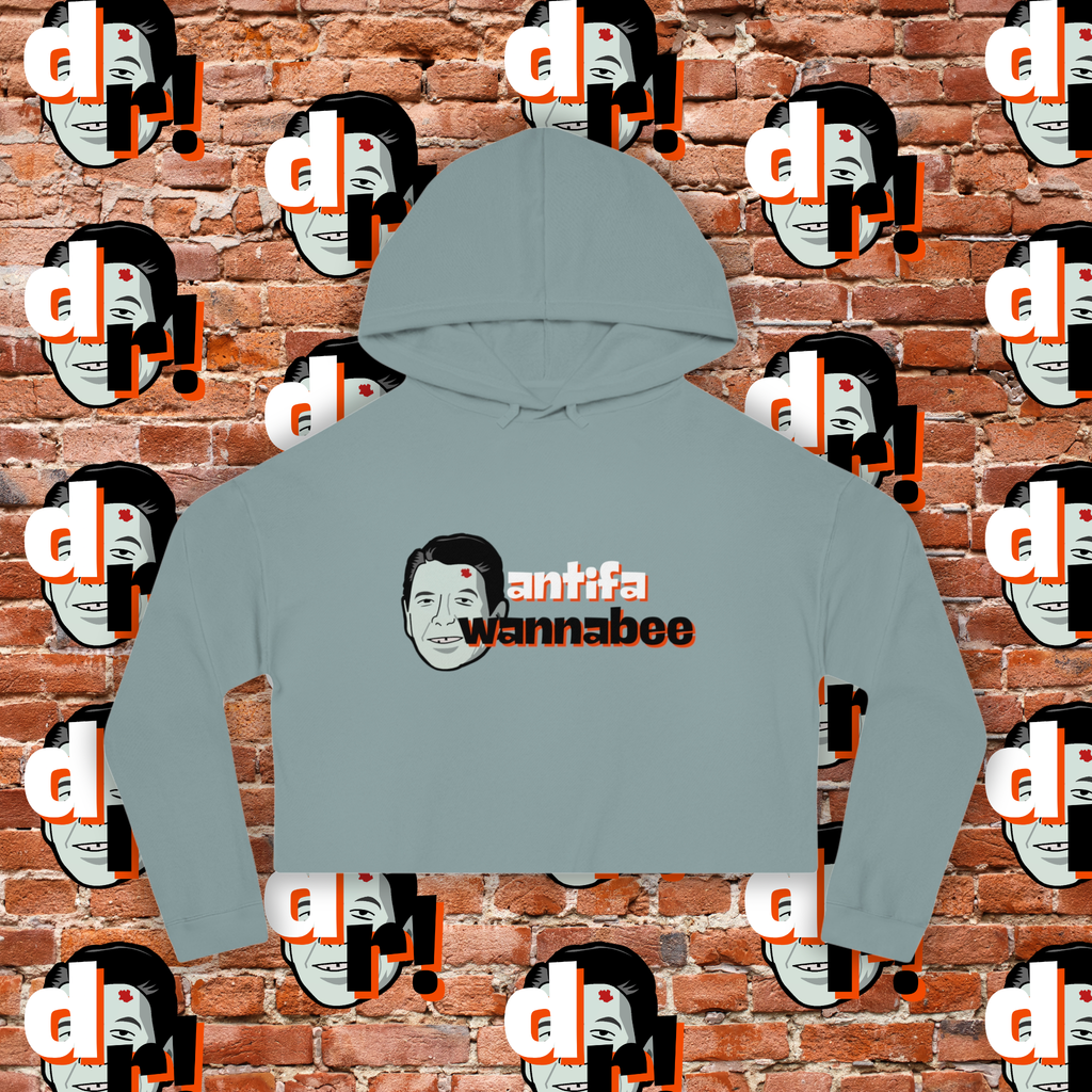 Antifa Wannabe Cropped Hoodie