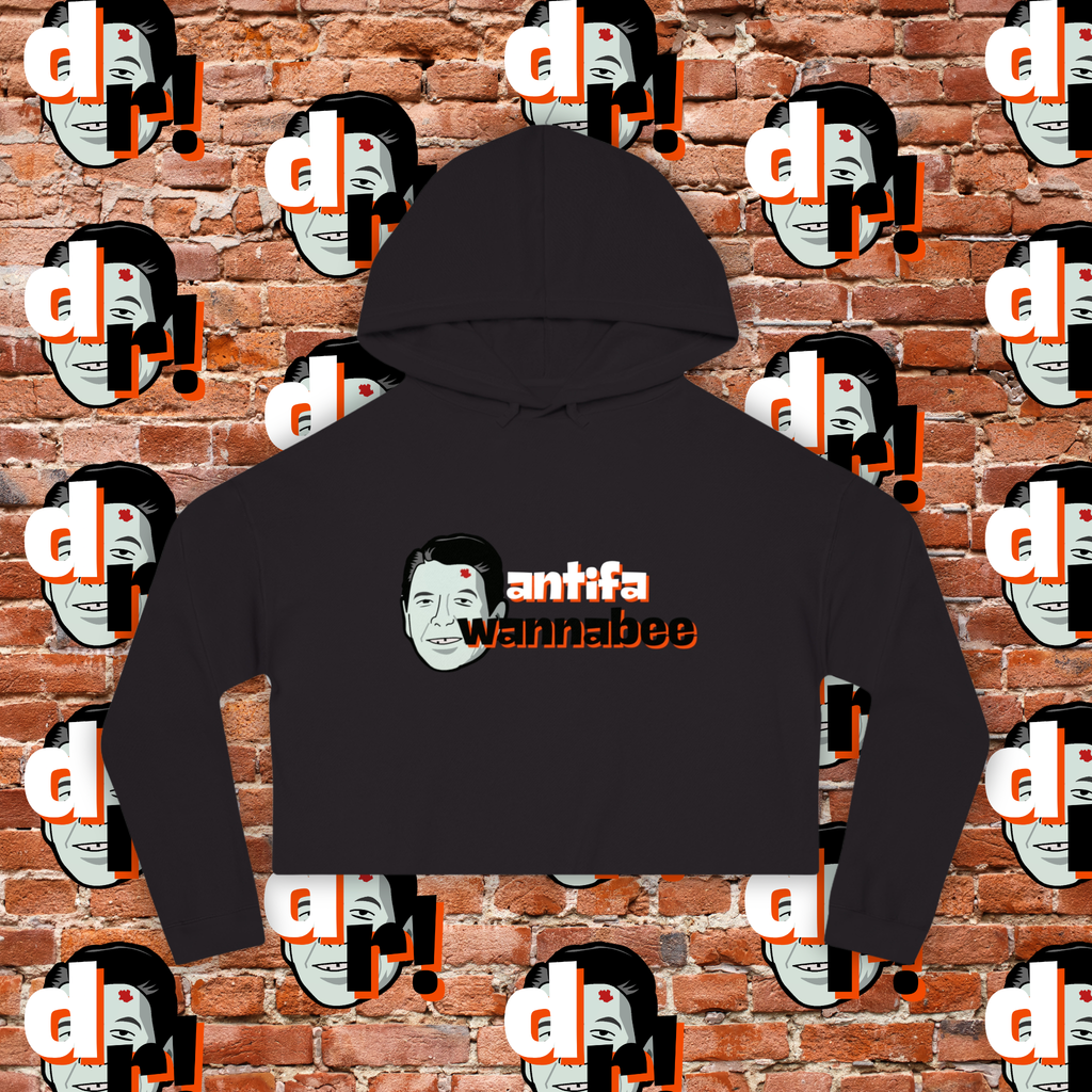 Antifa Wannabe Cropped Hoodie