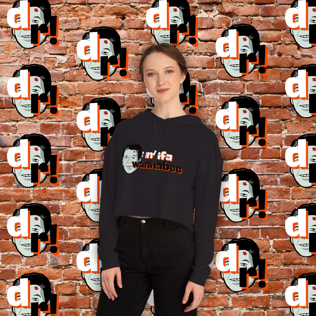 Antifa Wannabe Cropped Hoodie