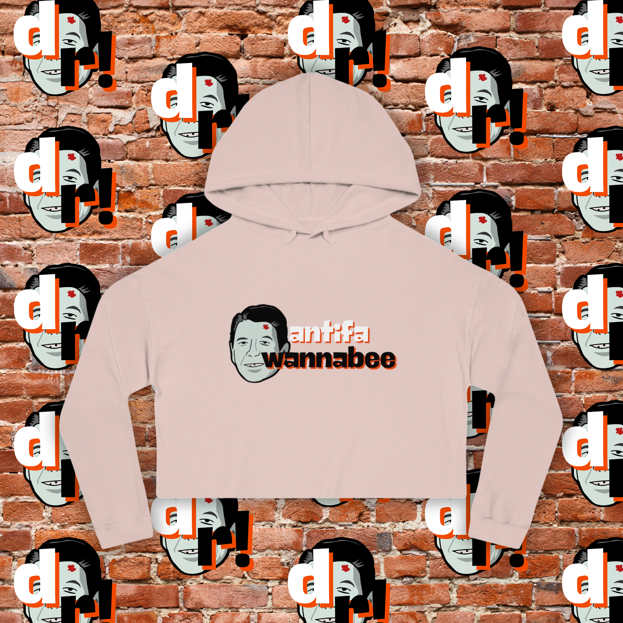 Antifa Wannabe Cropped Hoodie