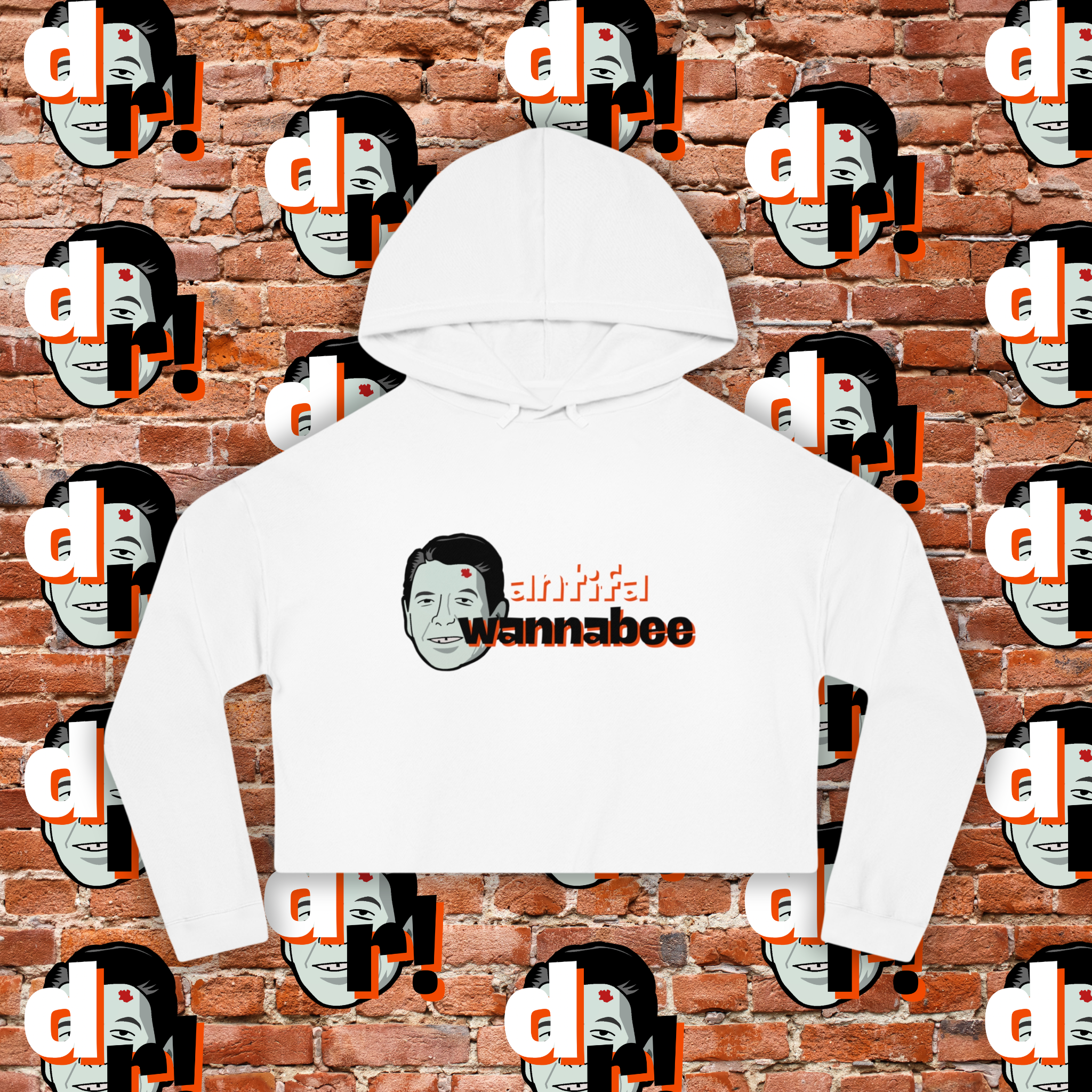 Antifa Wannabe Cropped Hoodie