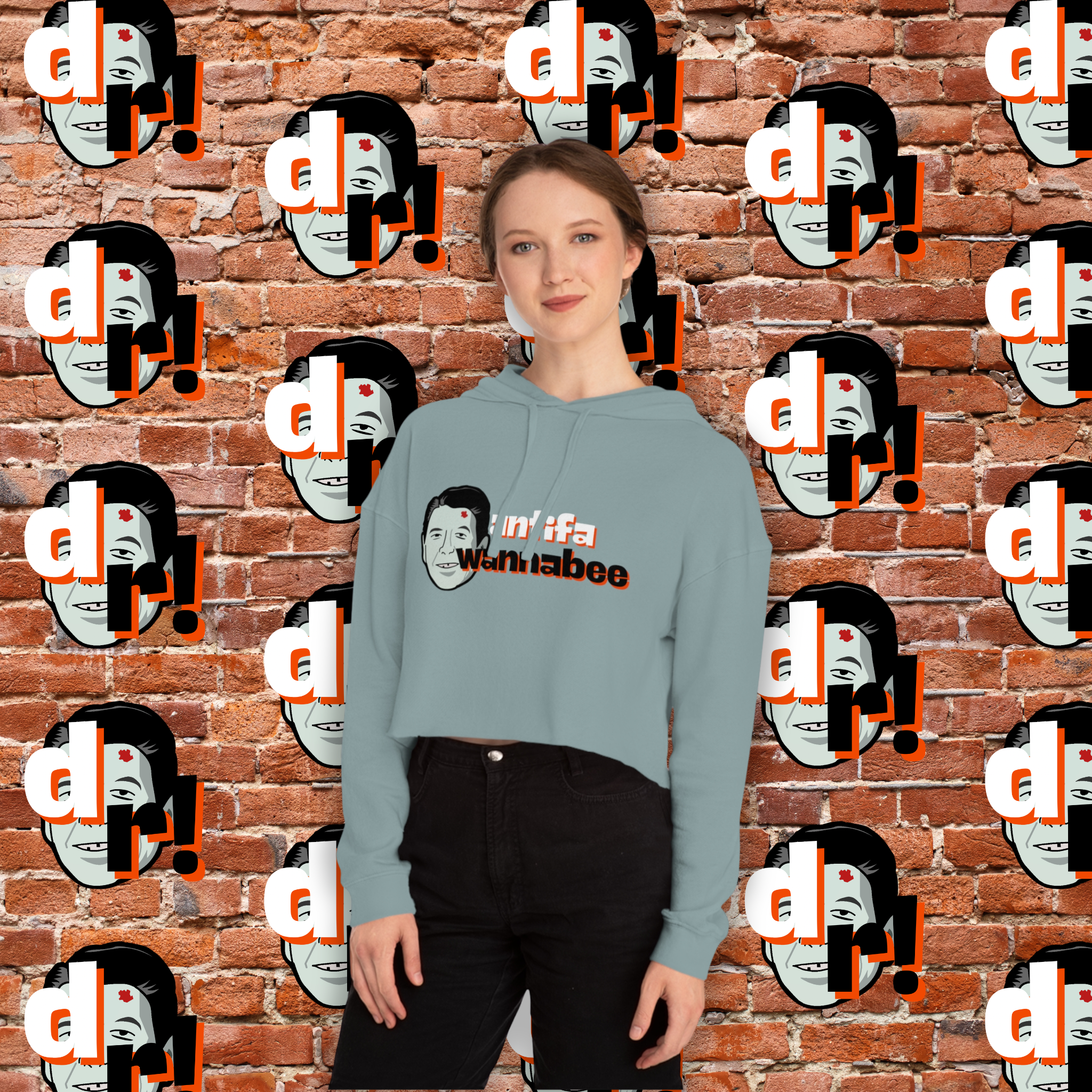 Antifa Wannabe Cropped Hoodie