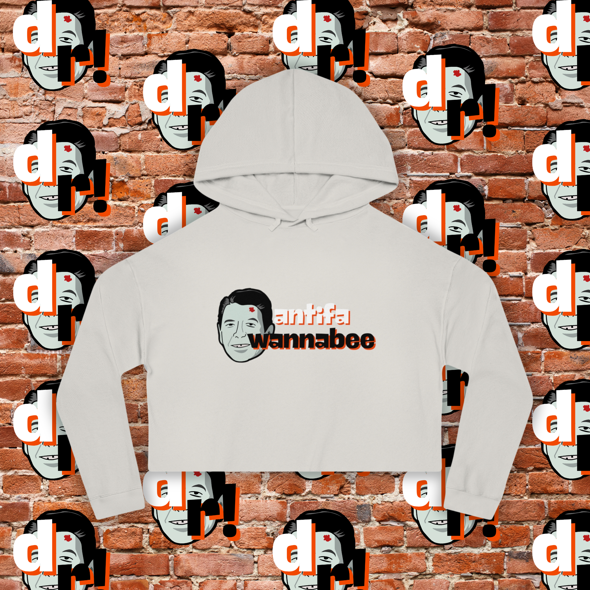 Antifa Wannabe Cropped Hoodie