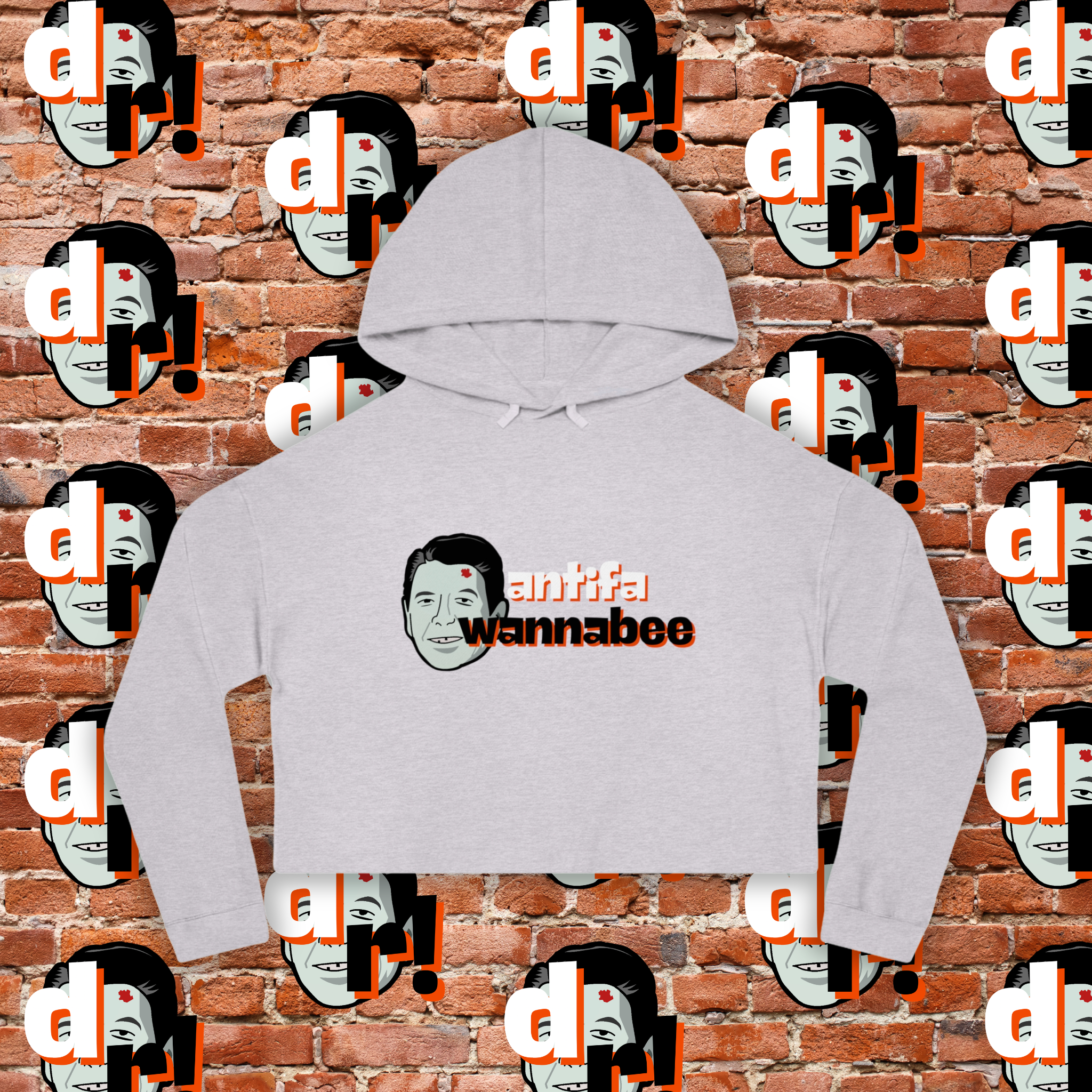 Antifa Wannabe Cropped Hoodie